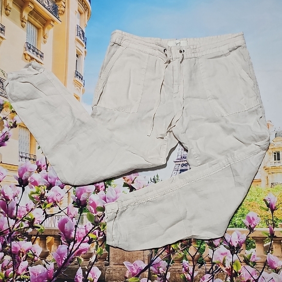 Joie Cream Linen‎ Pants Size 6 - Picture 1 of 5